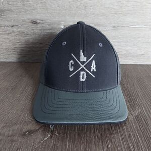 PACIFIC HEADWEAR CDA IDAHO LOGO BLACK GRAY FITTED HAT YOUTH 6 3/8 - 6 7/8